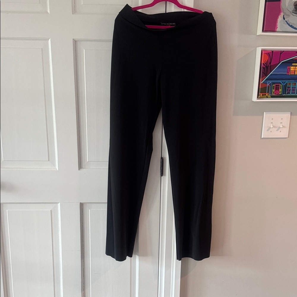 Chiara Boni Black Straight-Leg Pull-On Pants